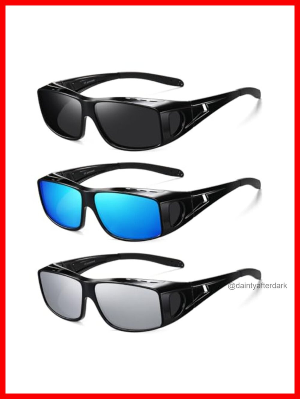 Polarized Fit Over Glasses Sunglasses UV400 Wrap Around Unisex for Driving
